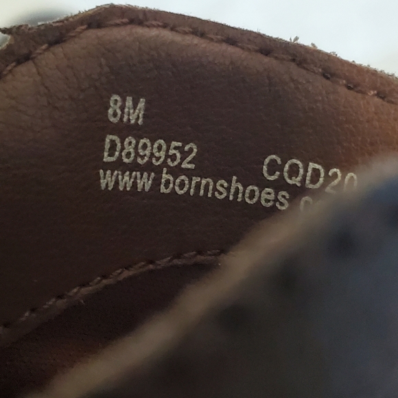 Born Kerri Brown Leather Back Zipper Ankle Boots Size 8 - Picture 9 of 13